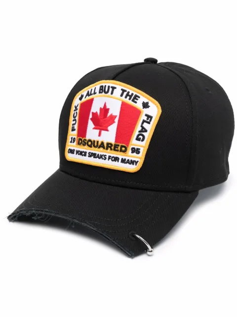 DSQUARED2 logo-patch cap Black BCM053405C00001