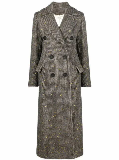 Golden Goose Berhen long herringbone coat Brown GWP00496P000497