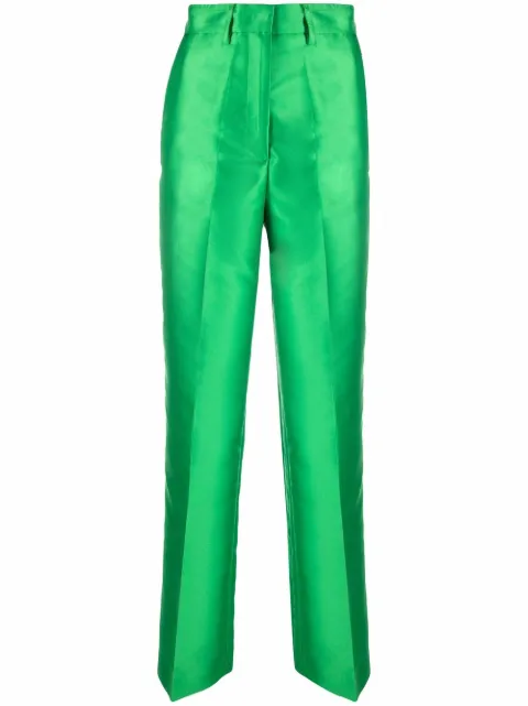 Blanca Vita Pareskia straight-leg trousers Green PARESKIA7214