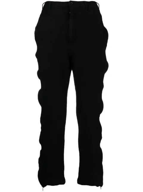 Black Comme Des Garçons zipper-trim trousers Black 1HP001