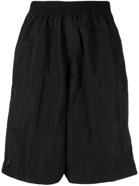 TRUE TRIBE crinkle-effect shorts Black ROUGHSTEVE