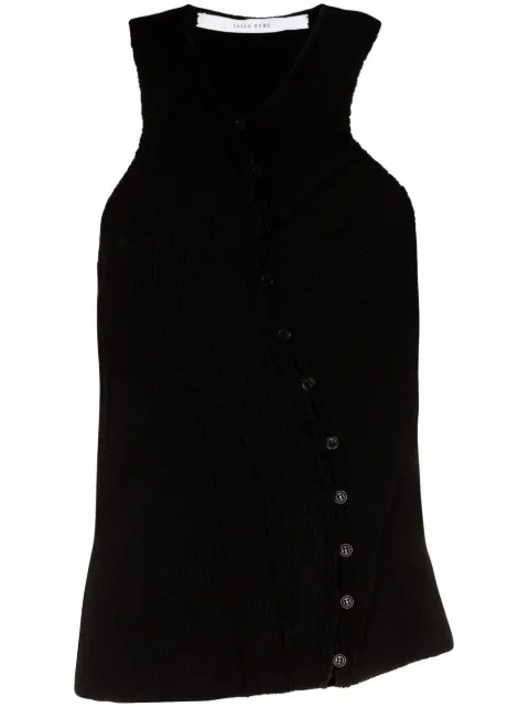 Talia Byre button-up asymmetric vest Black TASS22TO05257372