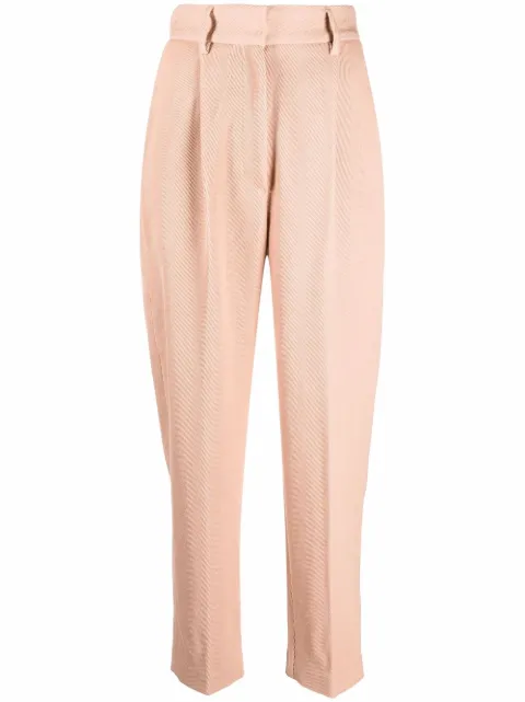 Forte Forte ribebd elasticated-waist tailored trousers Neutrals 8815MYPANTS