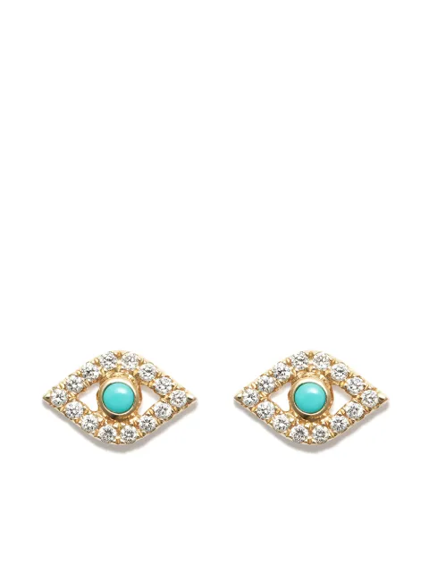 Sydney Evan 14kt yellow gold Evil Eye stud earrings Gold E34209TQY