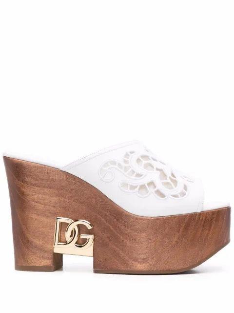 Dolce & Gabbana open-toe platform-sole sandals White CZ0270AY146