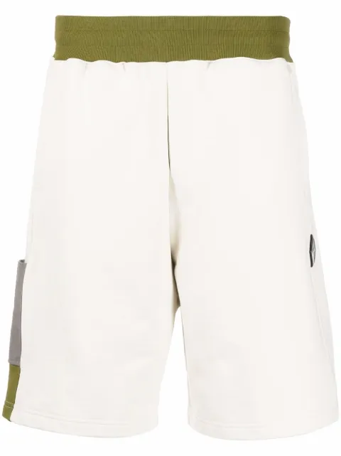 A-COLD-WALL* two-tone panel shorts Neutrals ACWMB098