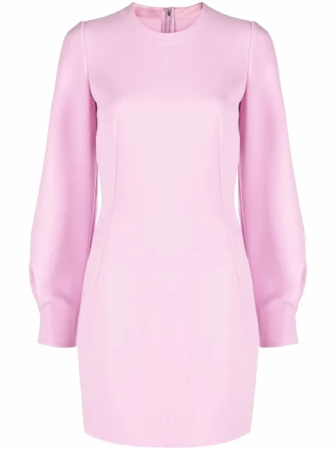 Dolce & Gabbana long-sleeve dart-detail dress Purple F6ZA7TFUUAY