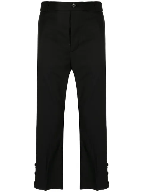 Onefifteen x ANOWHEREMAN cropped-leg trousers Black AW20BOT01