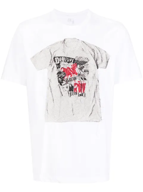 Doublet graphic-print cotton T-shirt White 22SS33CS214