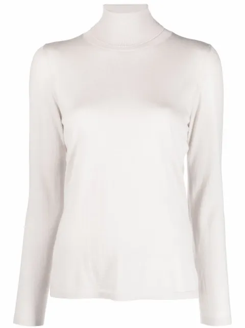 Liska fine-knit roll-neck jumper Neutrals LKWS62BIS