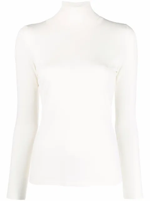 Liska fine-knit roll-neck jumper Neutrals JASBD91