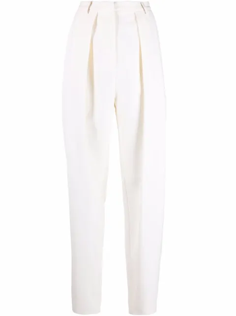 Magda Butrym tapered high-waisted trousers Neutrals 104820