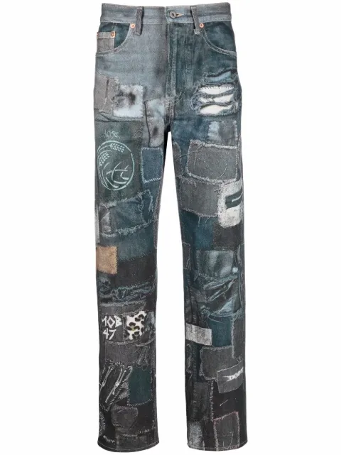 Doublet patch-detail denim jeans Blue 22SS35PT169