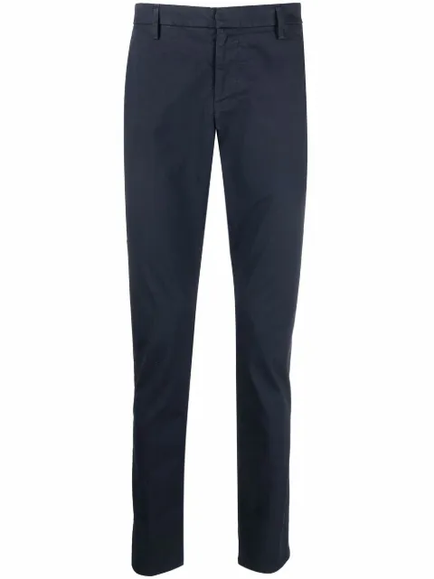 DONDUP pleated slim-fit chinos Blue UP235GSE046UPTD