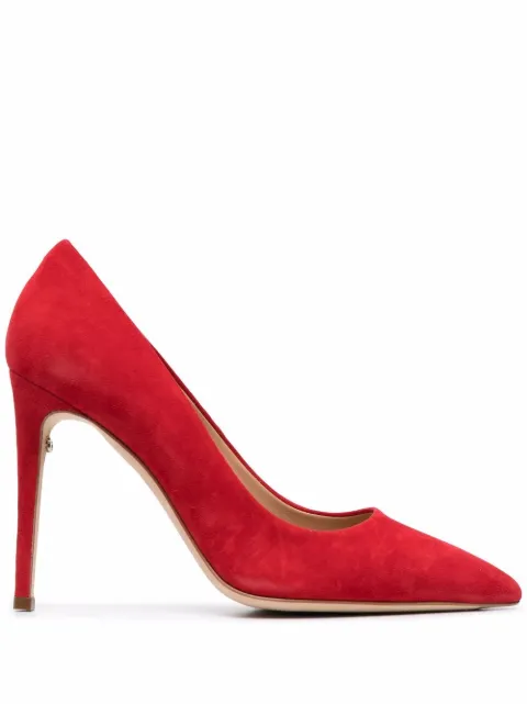 Ferragamo pointed-toe suede pumps Red 999019