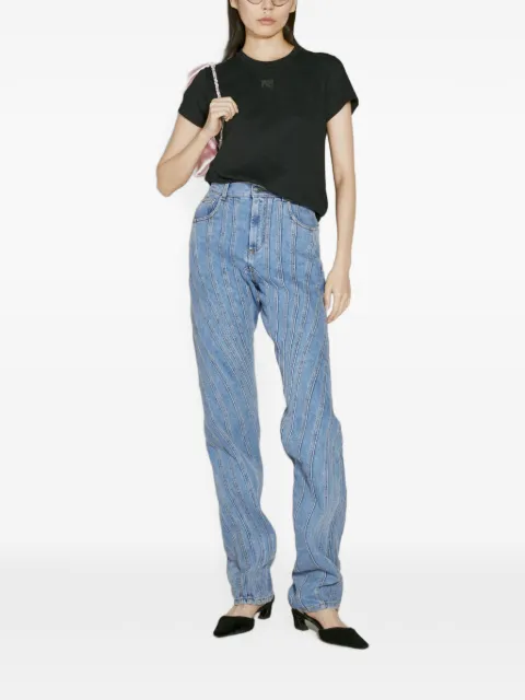 Alexander Wang puff logo tee in cotton jersey Black 4CC3221358001