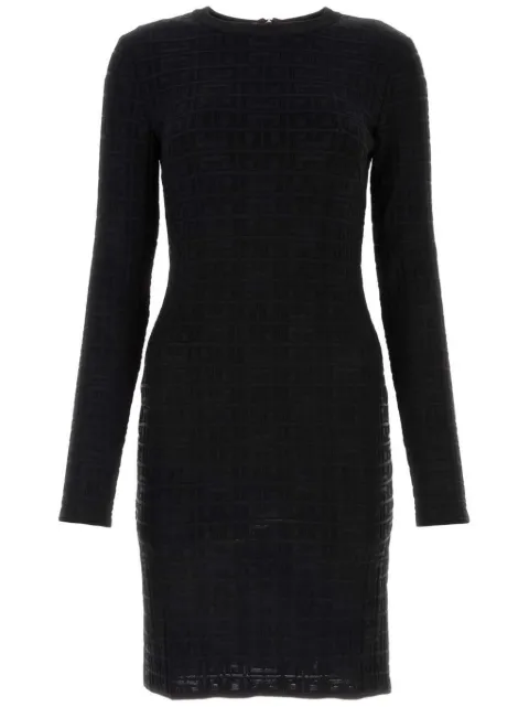 Givenchy 4G jacquard long-sleeved dress Black BW218D4ZB1