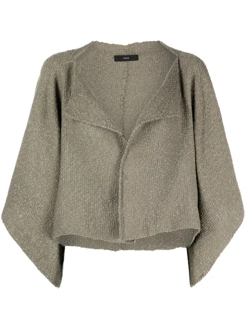VOZ cropped knitted bolero Grey VO28MINK