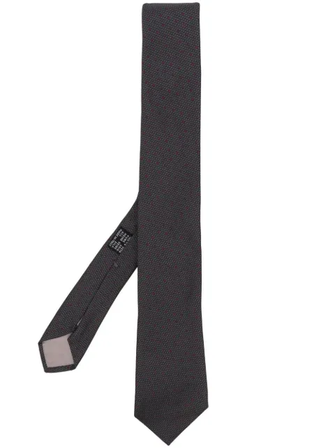 Versace Pre-Owned 1970s polka dot-print silk tie Grey VERS120BE
