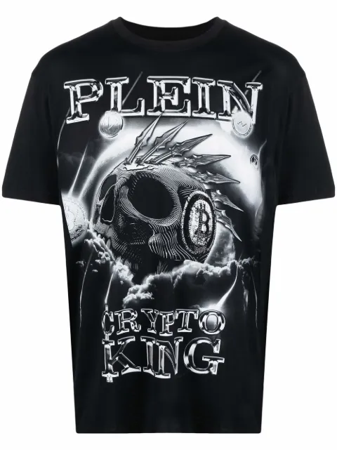 Philipp Plein 'Crypto King' cotton T-shirt Black FABCMTK5684PJY002N