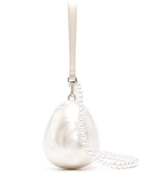Simone Rocha micro Egg perspex shoulder bag White BAG110B0773PEARLPEARL
