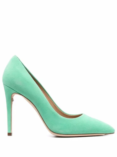 Ferragamo Ilary X5 105mm suede pumps Green 999020