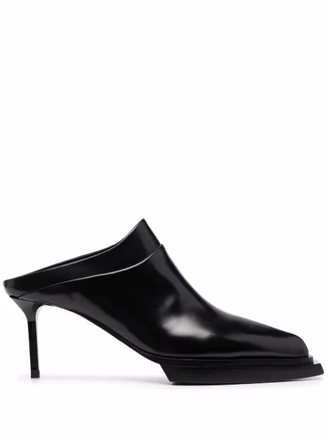 1017 ALYX 9SM leather 85mm mules Black AAWMU0009LE01BLK0001