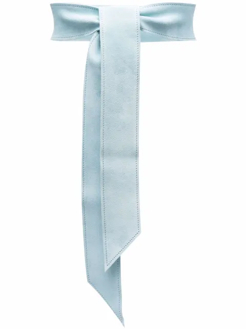 Forte Forte tie-fastening suede belt Blue 8951