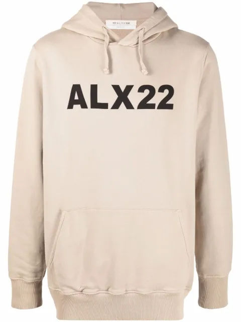 1017 ALYX 9SM logo-print hoodie Neutrals AAMSW0121FA01
