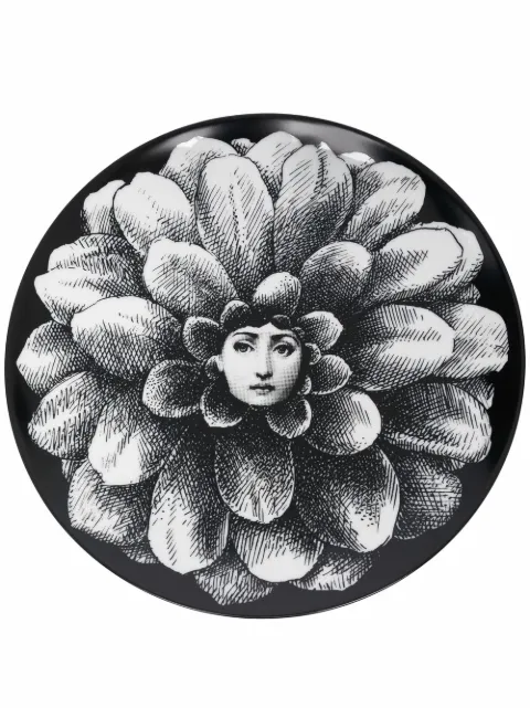 Fornasetti decorative porcelain plate Black PTVX124