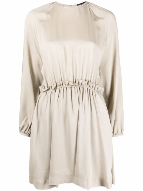Fabiana Filippi gathered-waist mini dress Grey ABD272B7320000D382
