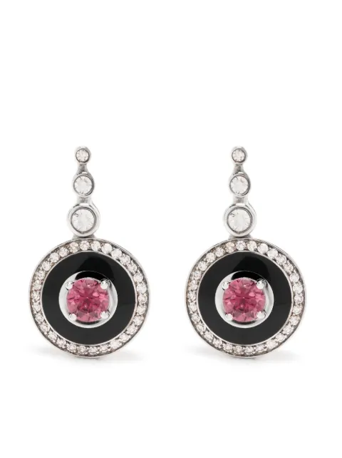 Selim Mouzannar 18kt white gold Mina rhodolite earrings Silver MNRN0428B10A1WG