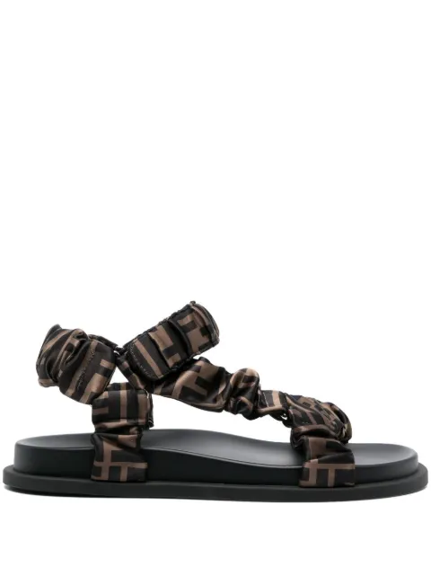 FENDI FF print flat sandals Neutrals 8X8291AE7SF0R7V