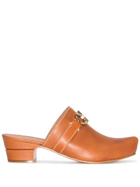 Ferragamo Gancini slip-on mules Brown 752533