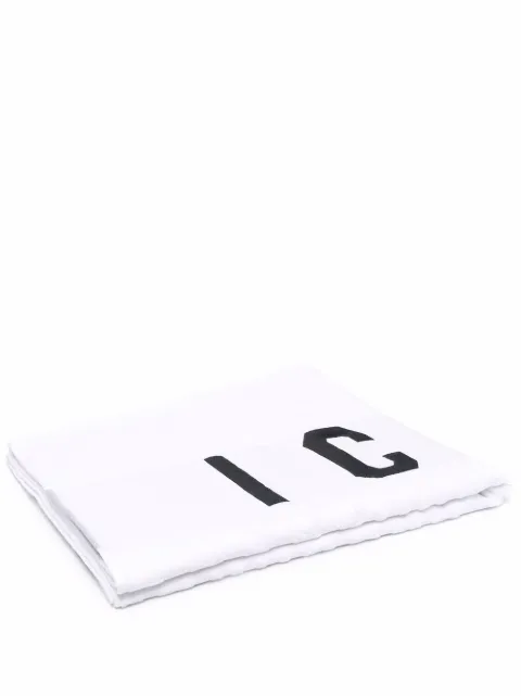 DSQUARED2 Be Icon beach towel White D7P004220ISA01