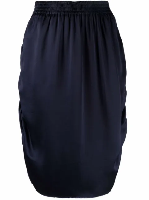 Lanvin Pre-Owned 2008 gathered tulip skirt Blue LAN280S
