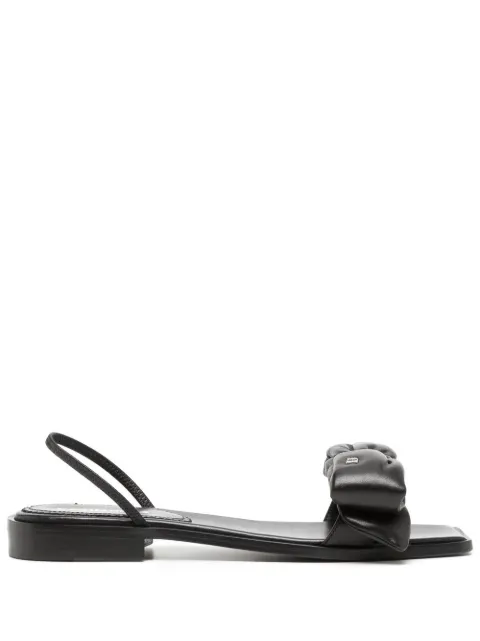 DSQUARED2 leather bow sandals Black FSW004218900001