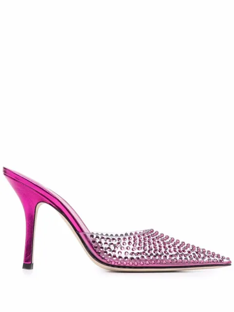 Paris Texas crystal-embellished mules Pink PX591PXPVCC