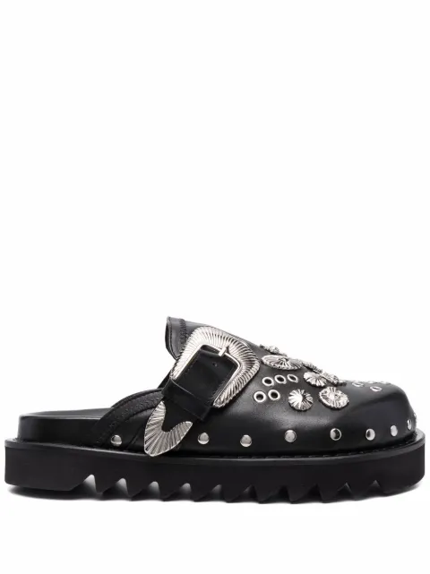 Toga Pulla Sabot metal mules Black AJ1058
