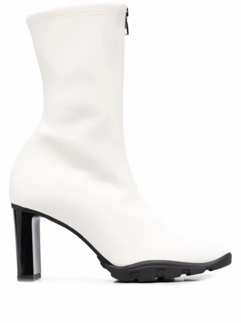 Alexander McQueen leather mid-calf 90mm boots White 690812W4SE0