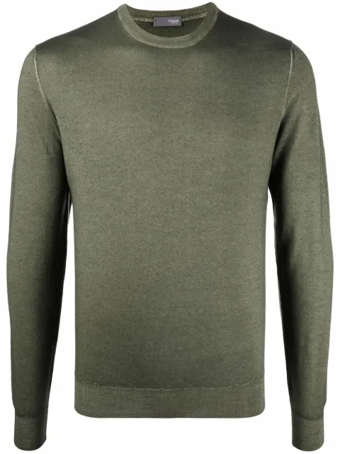 Drumohr crew-neck knit jumper Green D0D103A