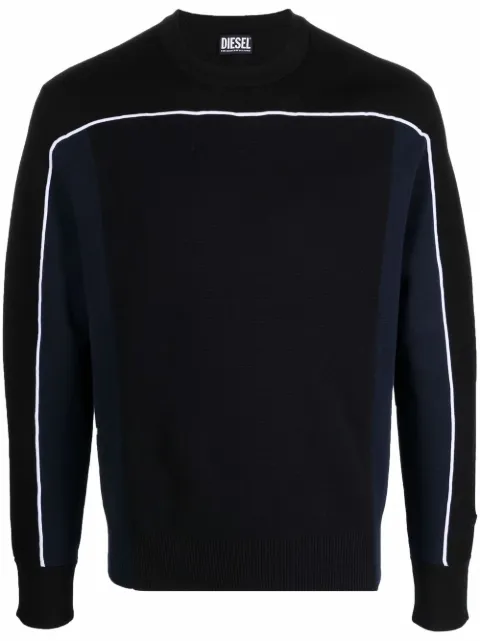 Diesel K-Wichita piped sweatshirt Black A040850WCAG