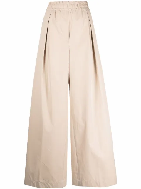 ASPESI wide-leg flared trousers Neutrals 0105
