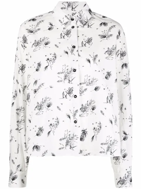 Woolrich sketch-style print shirt White CFWWSI0128FRUT3048