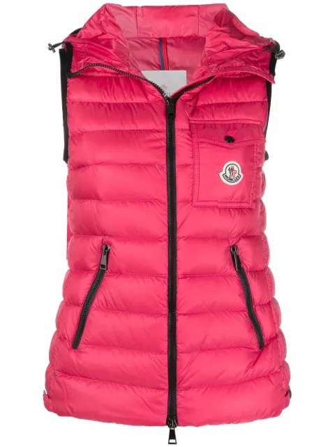 Moncler Glyco padded sleeveless gilet Pink H10931A000625396Q