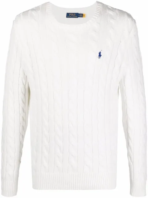 Polo Ralph Lauren cable-knit jumper White 710775885033