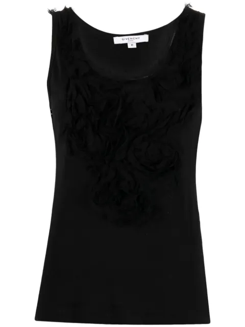 Givenchy Pre-Owned 2000s ruffled-detail tank top Black GIV250S