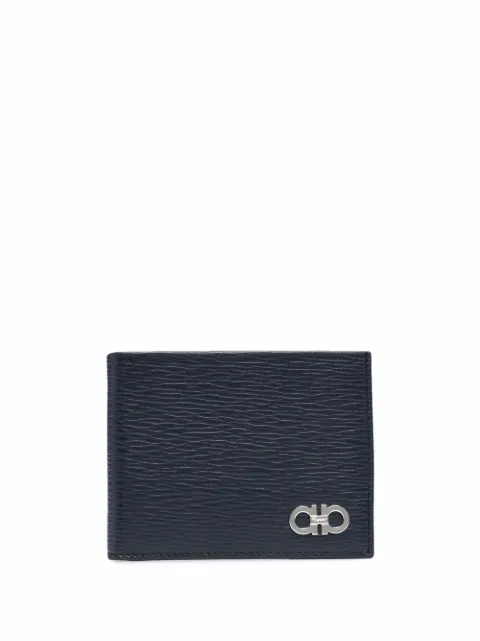Ferragamo Gancini wallet with ID window Blue 744853