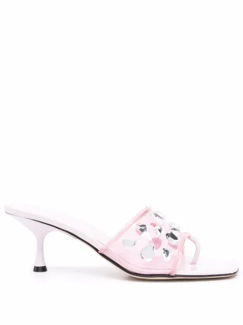Sergio Rossi 75mm crystal-embellished sandals Pink A98810