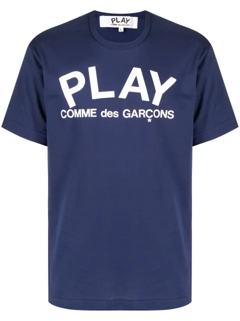 Comme Des Garçons Play logo-print short-sleeve T-shirt Blue P1T176051